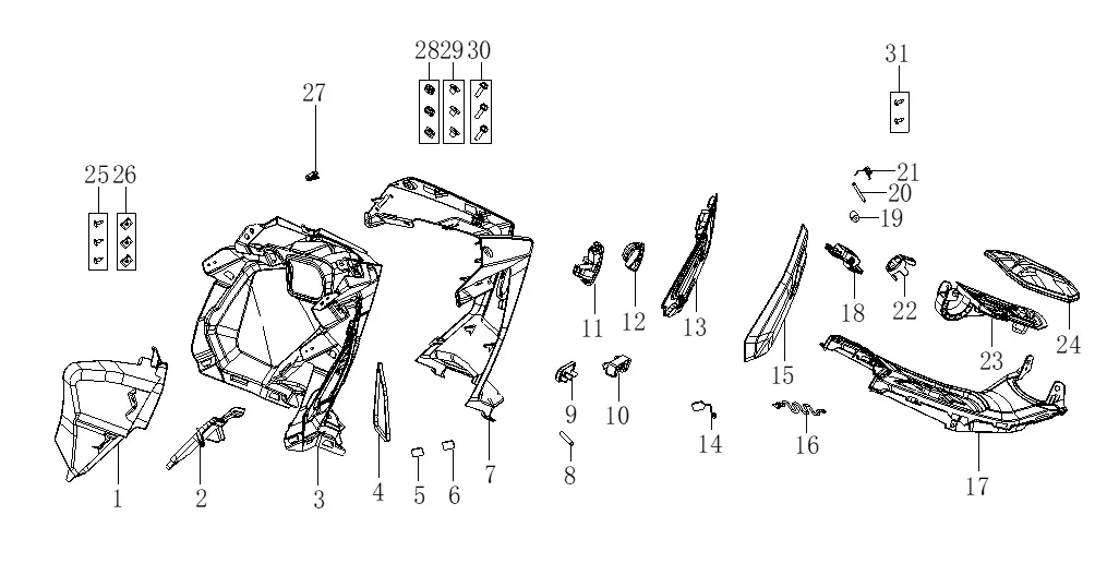 3-advsr1-340050032-0001-c394182409aaa293 VOGE SR1 ADV 125 YAKIT TANKI KAPAĞI BAĞLANTI BRAKETİ - Görsel 1