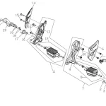 VOGE DS625X SÜRÜCÜ BASAMAĞI SOL DEKOR BRAKET